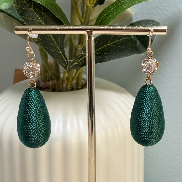 Classic Green Drop Earrings - Picture 1 of 7